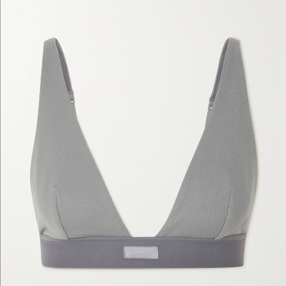 SKIMS Cotton Plunge Bralette